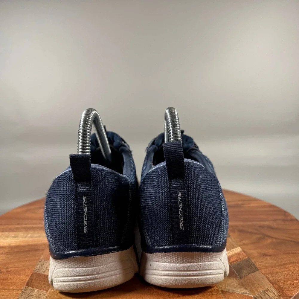 Skechers Flex Appeal 2.0 Navy Knit Memory Foam Sneakers 22843 Womens 8.5